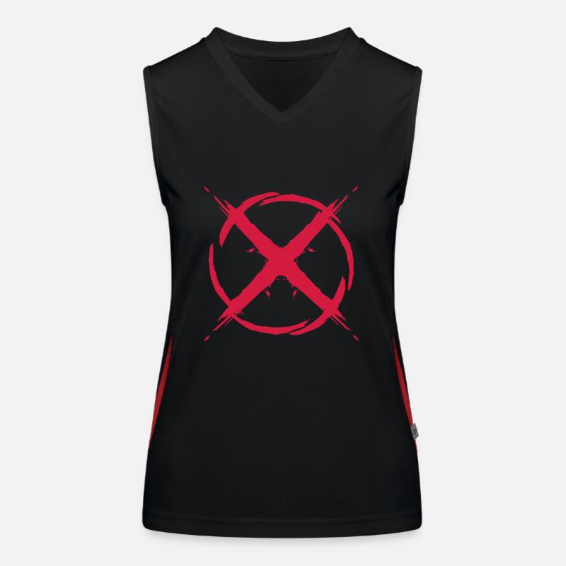 Tick circle icon Women's Functional Contrast Tank Top
