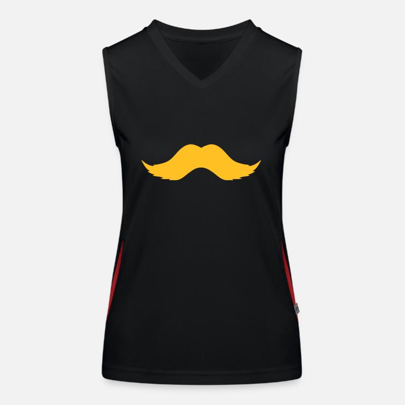 Barbe à lèvres Moustache Barbe à la barbe Débardeur respirant contrasté Femme