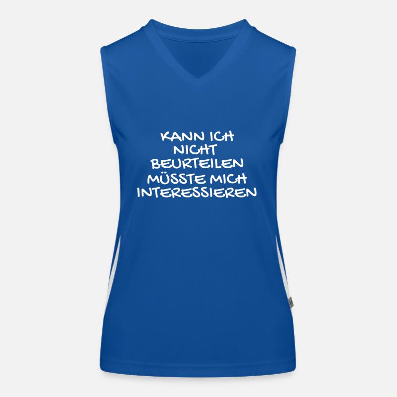 Witziger Spruch Beurteilen Funktionelles Kontrast-Tank Top für Frauen