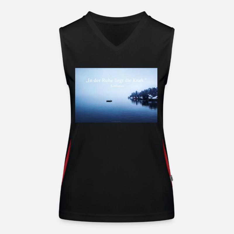 C’est dans le calme que réside la force. Débardeur respirant contrasté Femme