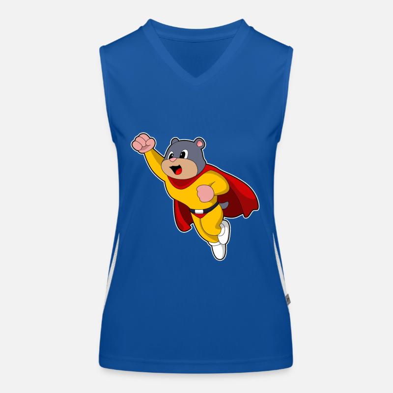 Maulwurf als Held Funktionelles Kontrast-Tank Top für Frauen