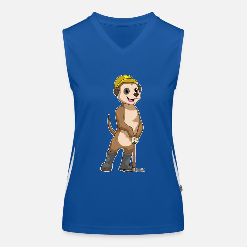 Les suricates comme mineurs avec des pioches Débardeur respirant contrasté Femme