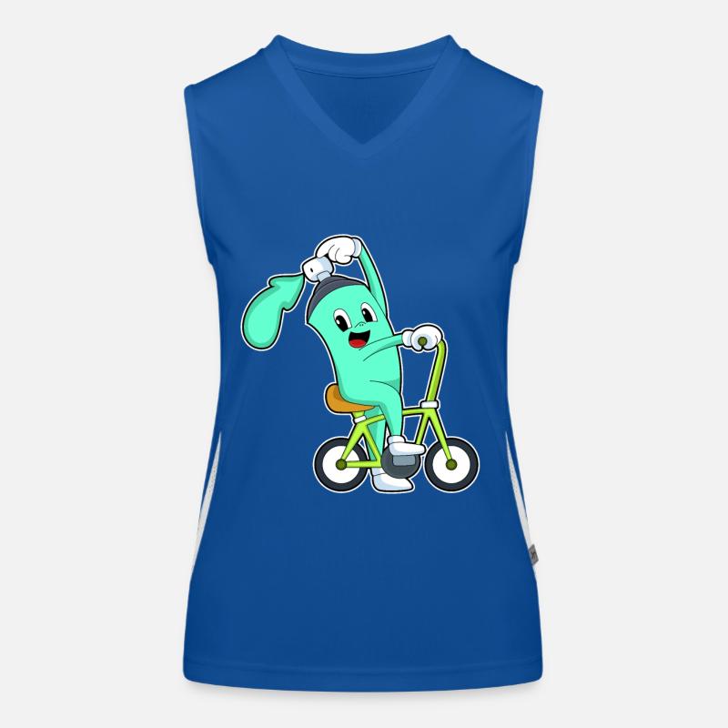 Spraydose mit Fahrrad Funktionelles Kontrast-Tank Top für Frauen
