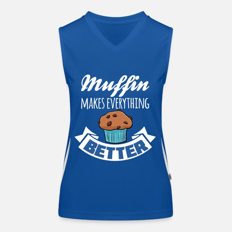 Muffin macht alles besser Funktionelles Kontrast-Tank Top für Frauen