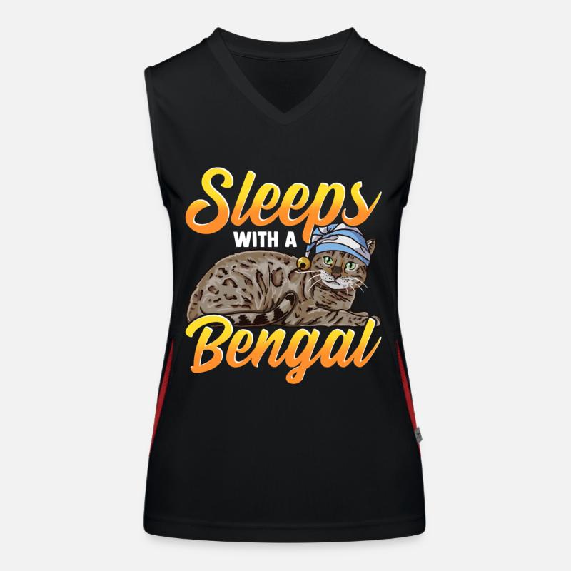 Chat Bengale Chat Chat Amoureux des chats Débardeur respirant contrasté Femme