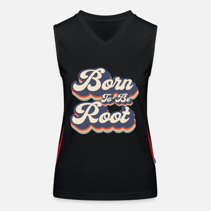 Linux Retro Born To Be Root pour les nerds Débardeur respirant contrasté Femme