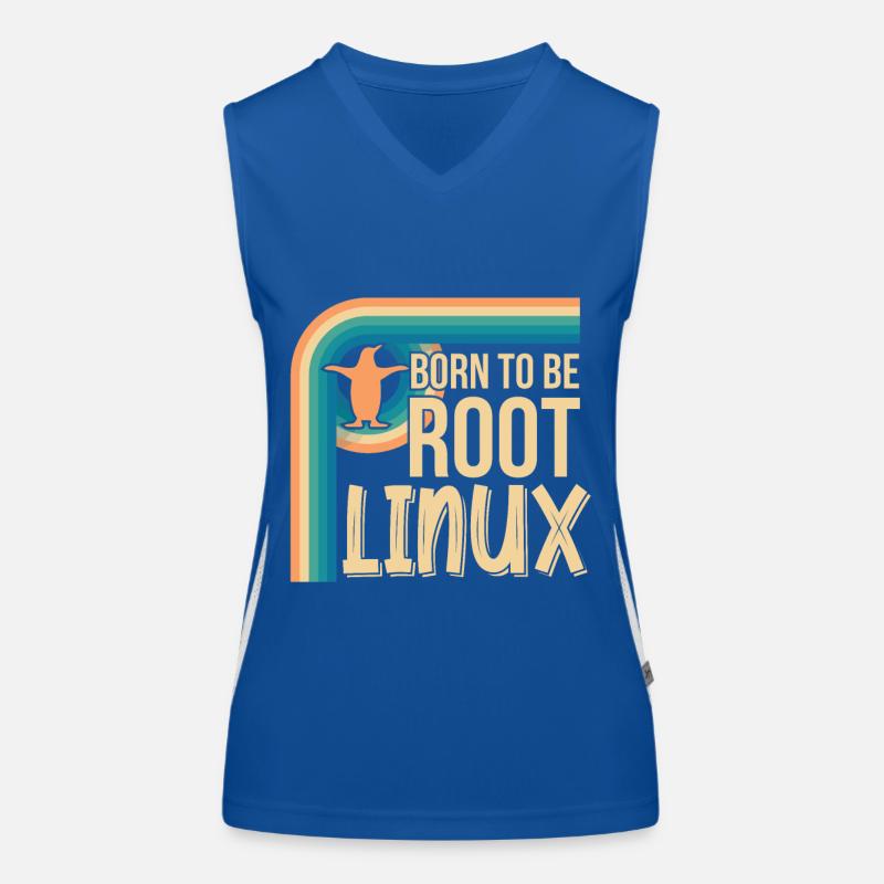 Born To Be Root Linux Nerd for Coding Women's Functional Contrast Tank Top