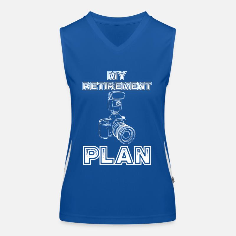 Retirement Plan Photographer Pension Not Work Women's Functional Contrast Tank Top