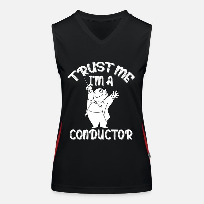 Dirigent beim Dirigieren Konzert Orchester Funktionelles Kontrast-Tank Top für Frauen