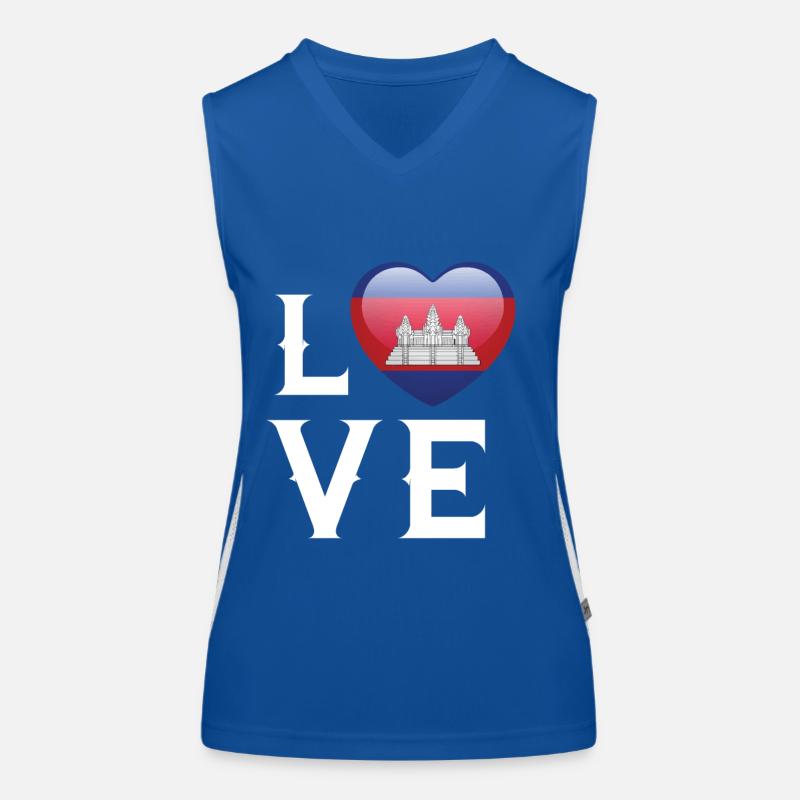 Cambodia Love Temple Angkor Wat Women's Functional Contrast Tank Top