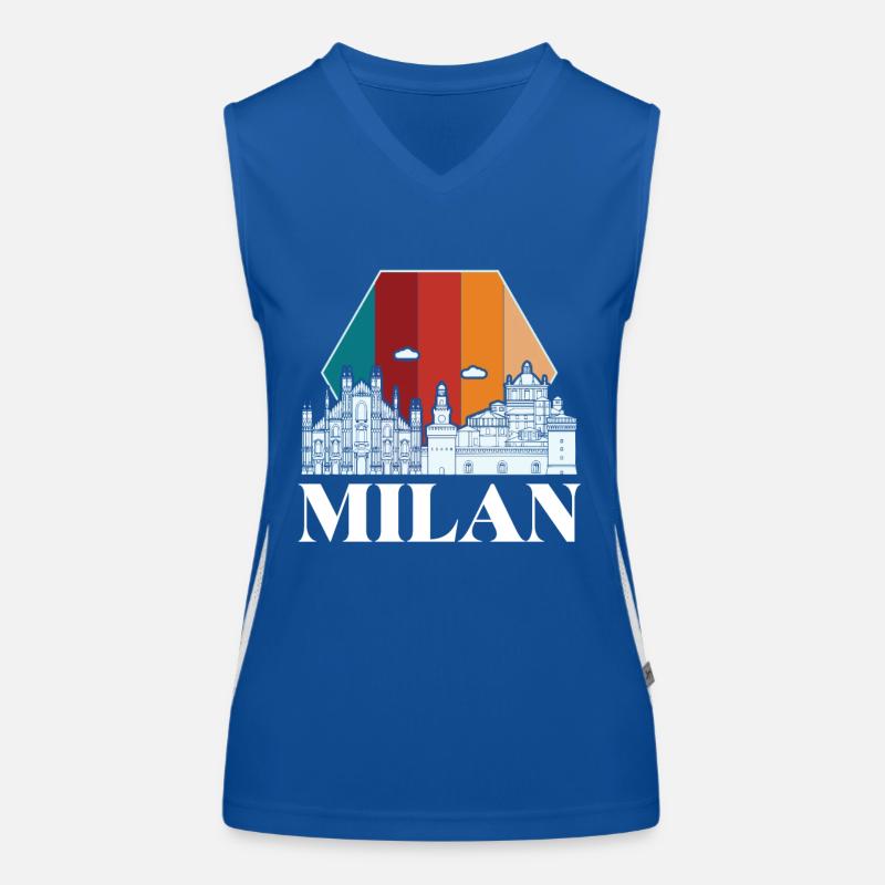 Mailand Retro Mailänder Dom Domkirche Funktionelles Kontrast-Tank Top für Frauen