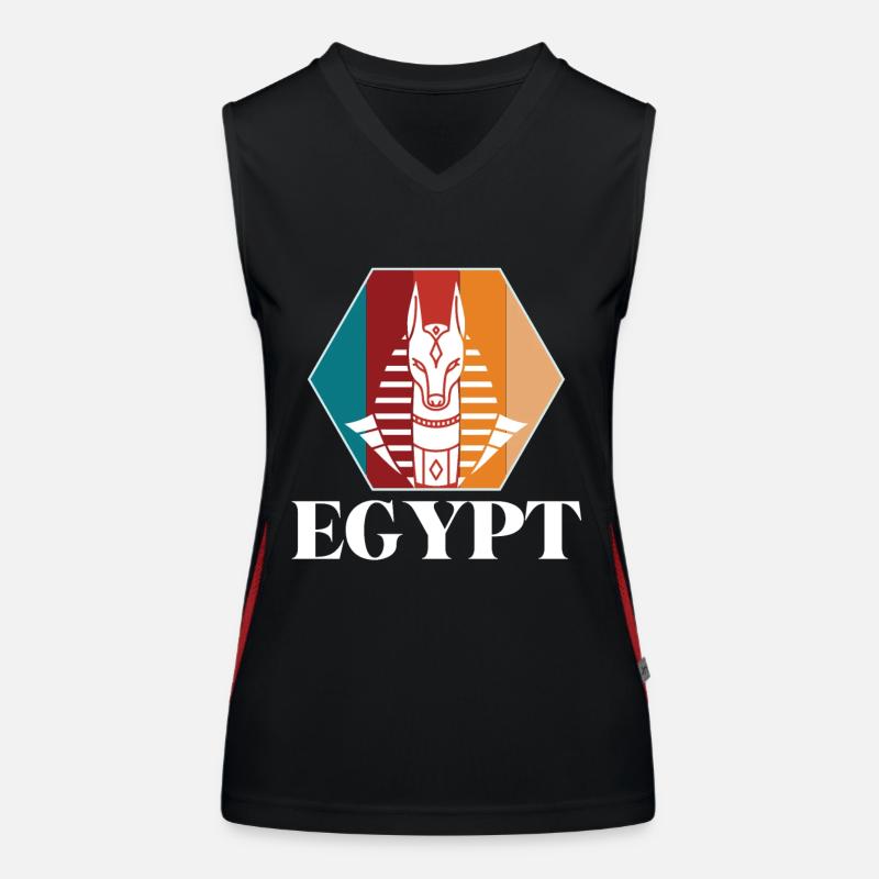 Anubis Egypte Sphinx Pyramide de Gizeh Débardeur respirant contrasté Femme