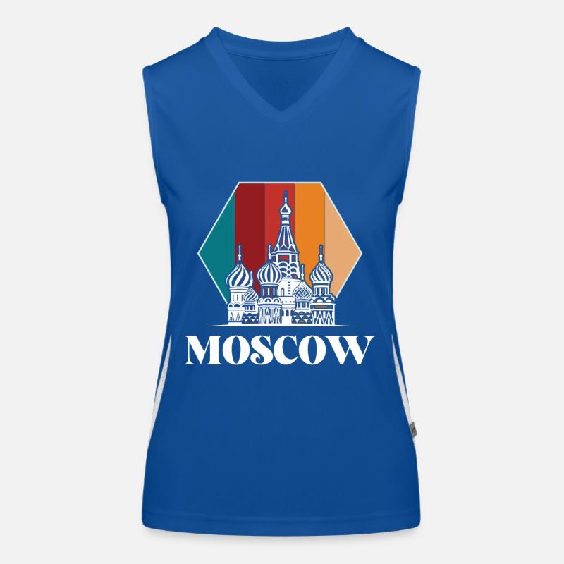 Cathédrale Saint-Basile Moscou Russie Rétro Débardeur respirant contrasté Femme