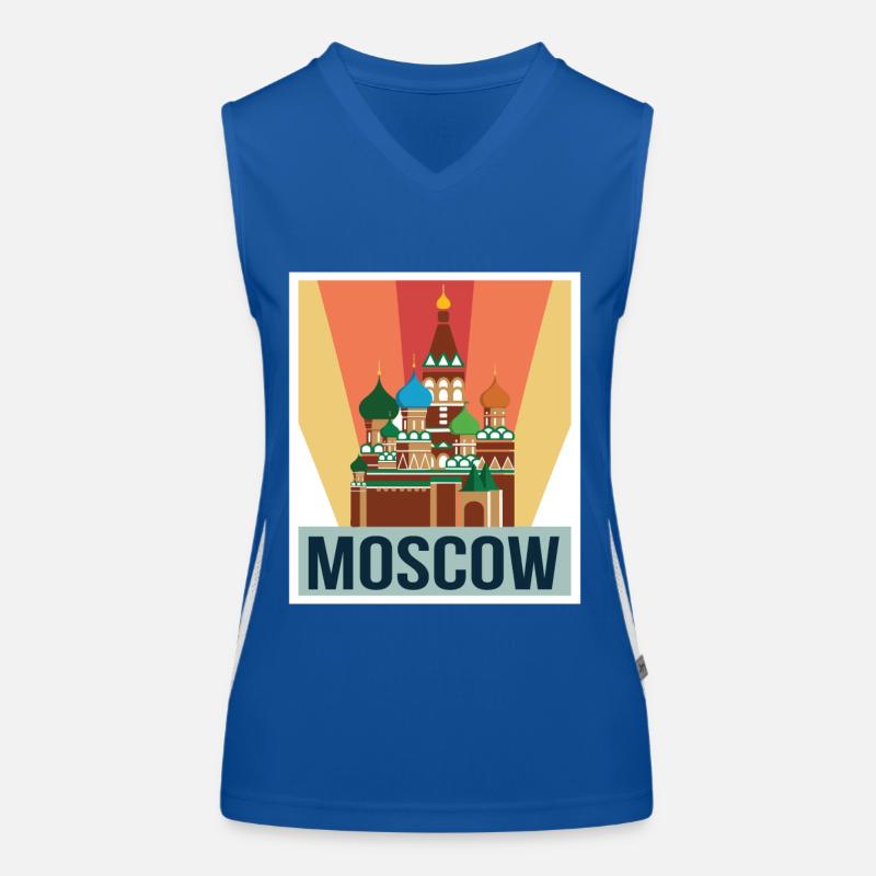 Cathédrale de Moscou Basile Rétro Chrétiens Russie Débardeur respirant contrasté Femme