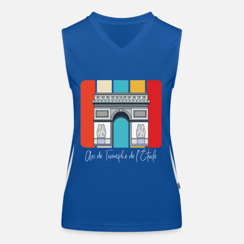 Paris Arc de Triumphe France Arc de Triomphe Women's Functional Contrast Tank Top