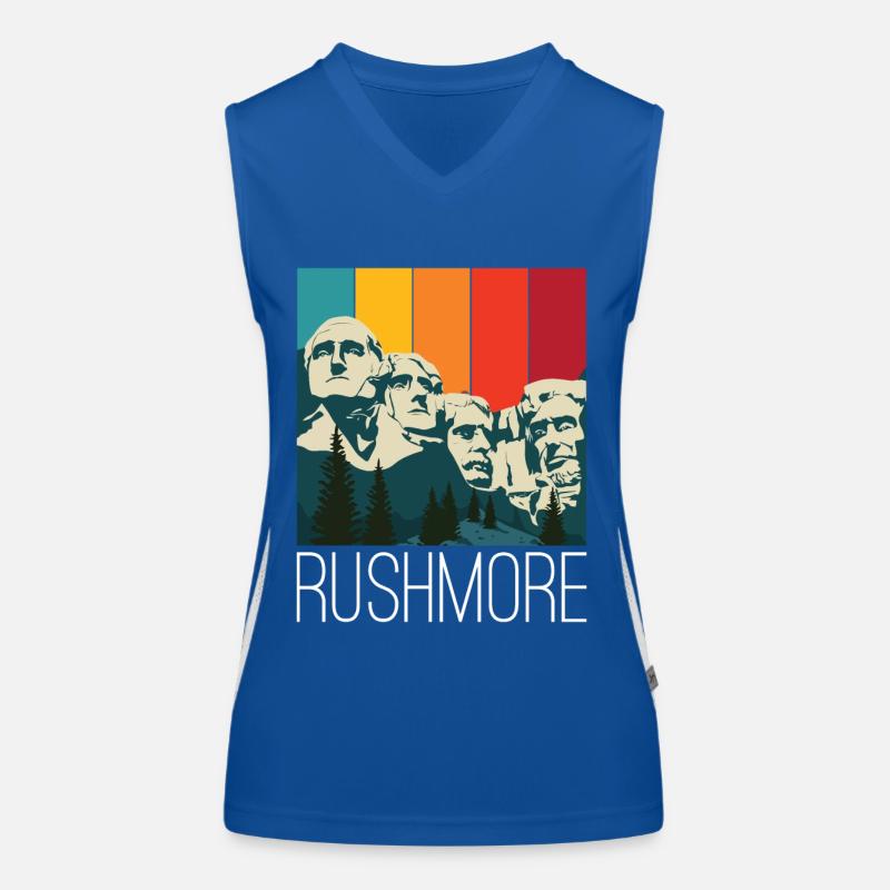 Rushmore Dakota US President Memorial Women's Functional Contrast Tank Top