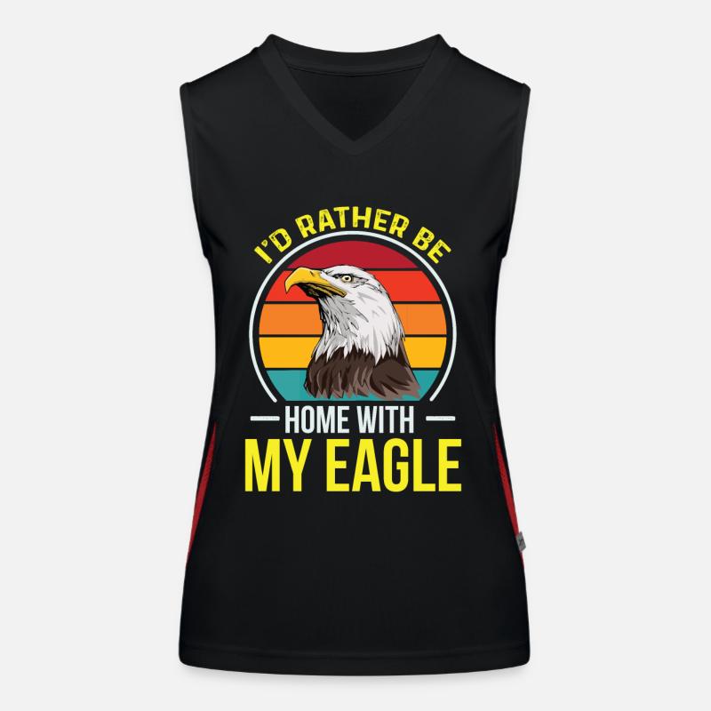 Eagle Bird Love Falconry Golden Eagle Wildlife Women's Functional Contrast Tank Top