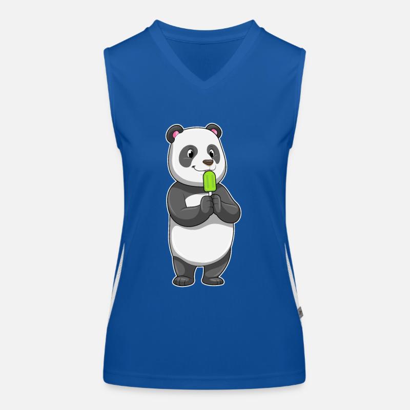 Panda with popsicles Women's Functional Contrast Tank Top