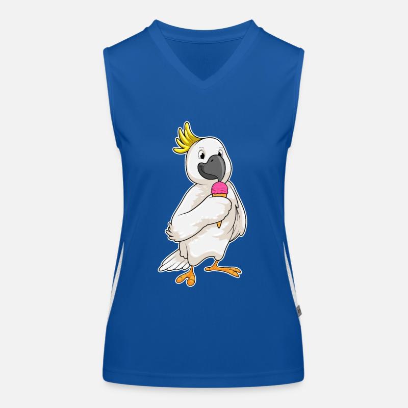 Parrot with waffle iron Women's Functional Contrast Tank Top
