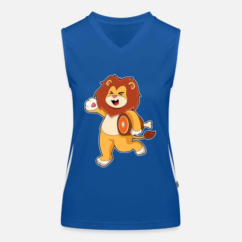 Löwe mit Fleisch Funktionelles Kontrast-Tank Top für Frauen
