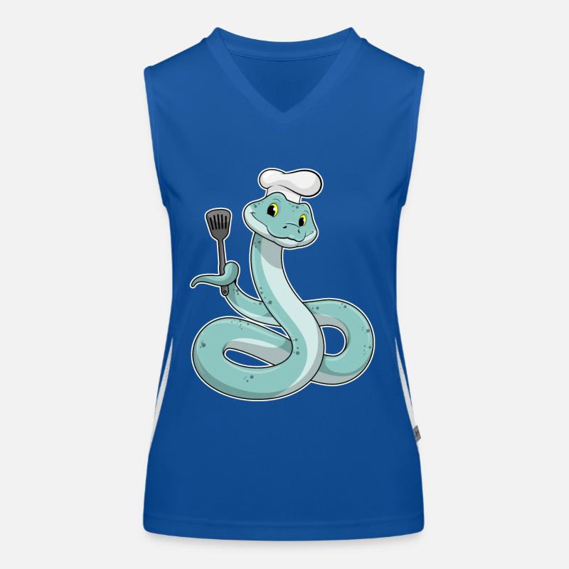 Queue as a chef with a chef's hat Women's Functional Contrast Tank Top