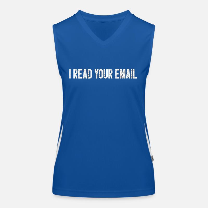 I Read Your Email Funny Computer Programmer Funktionelles Kontrast-Tank Top für Frauen