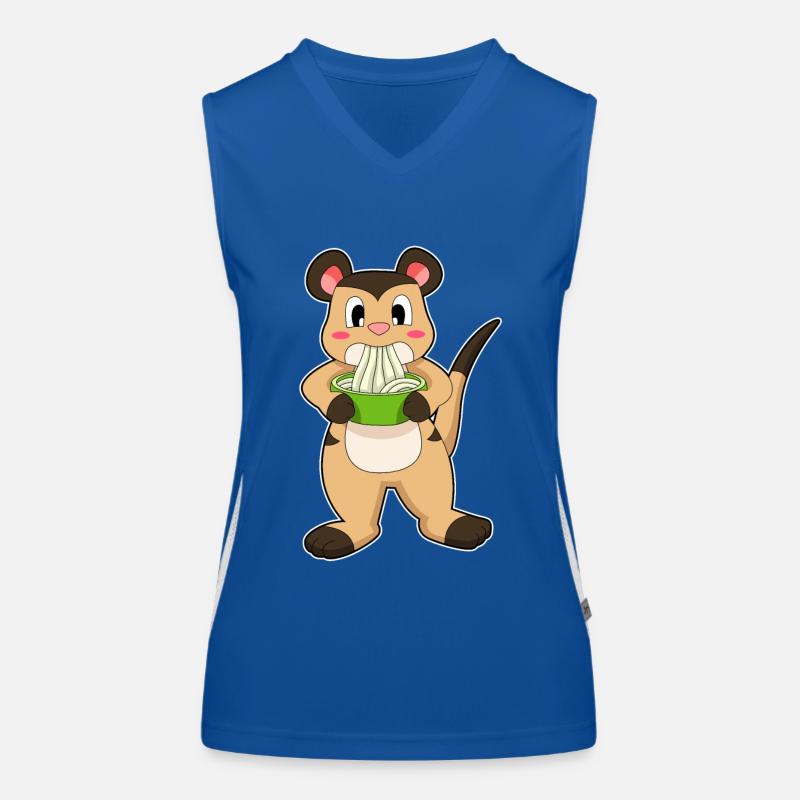 Erdmännchen mit Ramen Funktionelles Kontrast-Tank Top für Frauen
