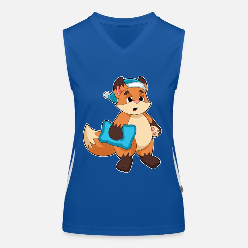 Fuchs mit Schlafmütze Funktionelles Kontrast-Tank Top für Frauen