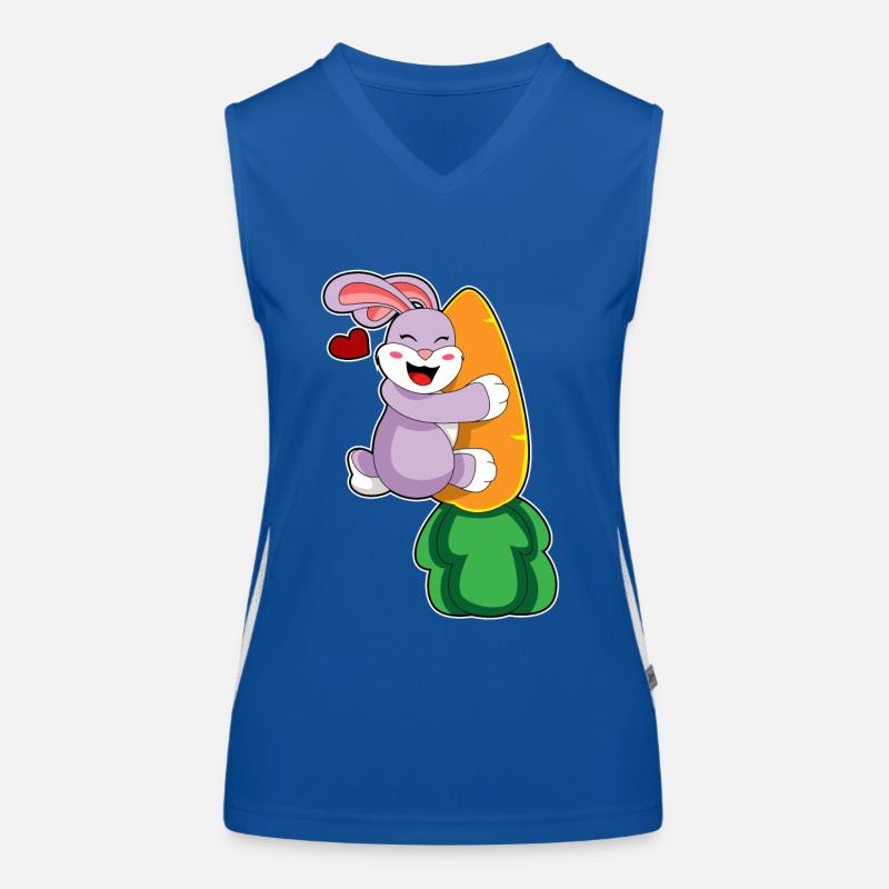 Rabbit with carrot Women's Functional Contrast Tank Top