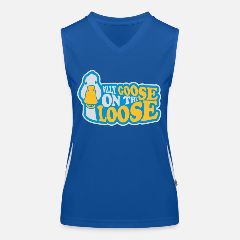 goose on the loose Funktionelles Kontrast-Tank Top für Frauen