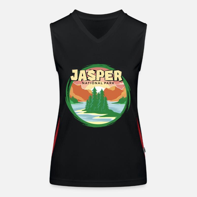 Jasper Canada Alberta Souvenir Campin Women's Functional Contrast Tank Top