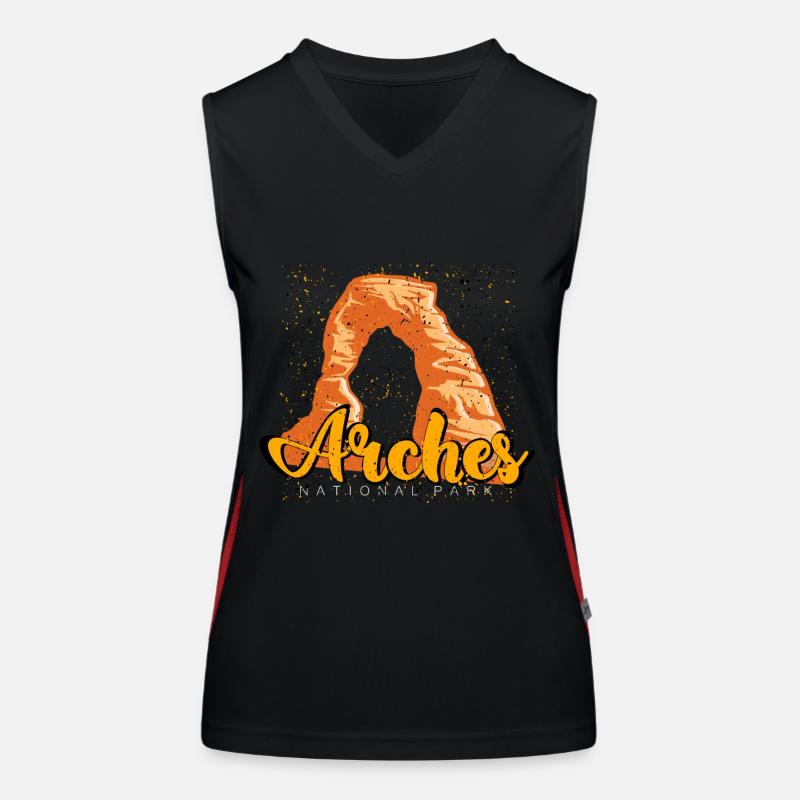 Arches National Park Utah Souvenir Moab Camping Funktionelles Kontrast-Tank Top für Frauen