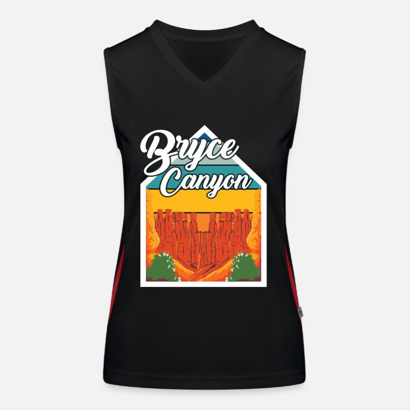 Bryce Canyon Utah Rock Formation Wall Women's Functional Contrast Tank Top