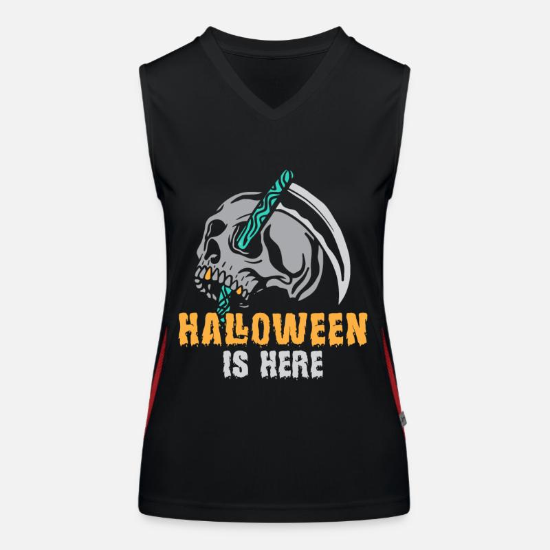 Halloween-Sensenmann-Engel des Todes Funktionelles Kontrast-Tank Top für Frauen