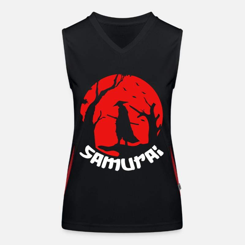 Samurai Katana Sword Asian Warrior Ninja J Women's Functional Contrast Tank Top