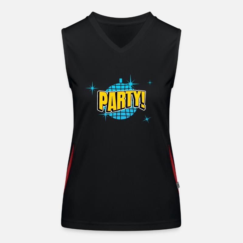 Party Disco Comic Stil Blase Graffiti Schriftzug Funktionelles Kontrast-Tank Top für Frauen