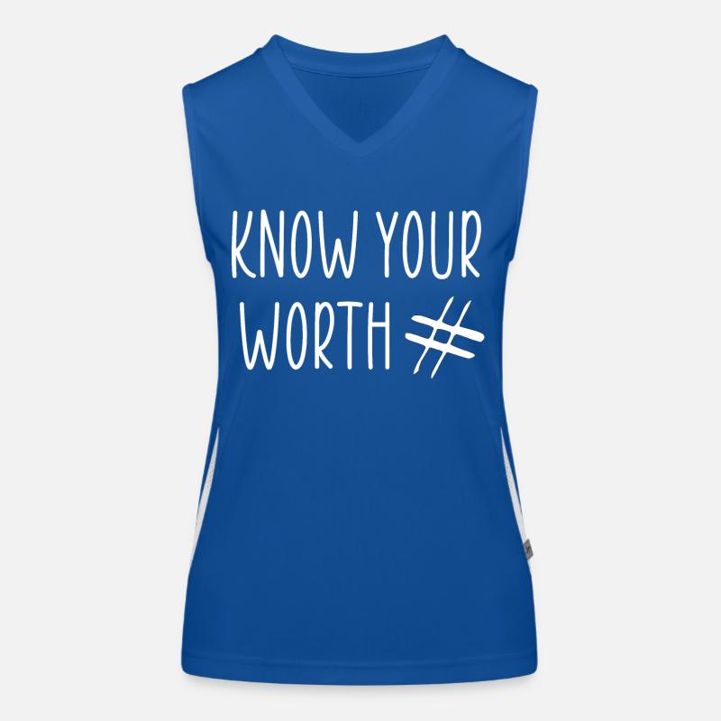 know your worth Women's Functional Contrast Tank Top