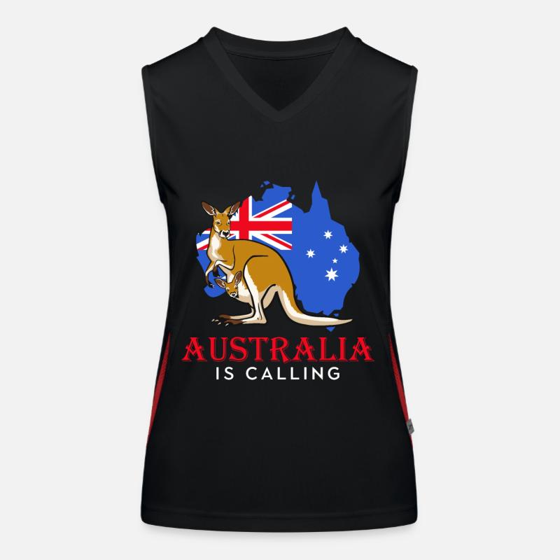 Australien ruft niedliche Känguru-Outback-Kängurus Funktionelles Kontrast-Tank Top für Frauen