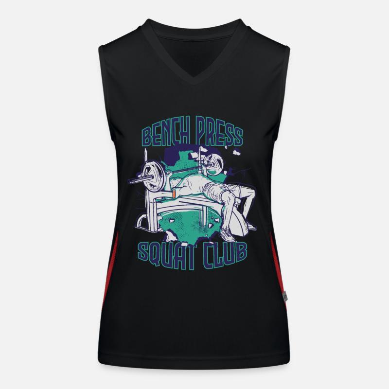 Bench Press Training Strength Training Gym M Débardeur respirant contrasté Femme