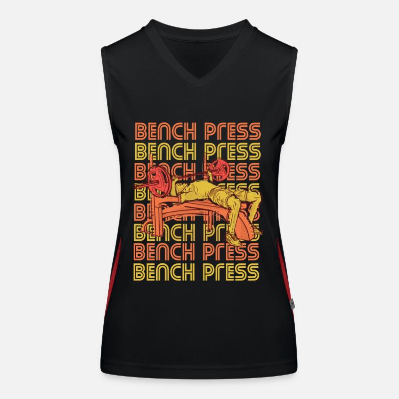 Bench Press Retro Gym Chest Workout Strength Training Women's Functional Contrast Tank Top