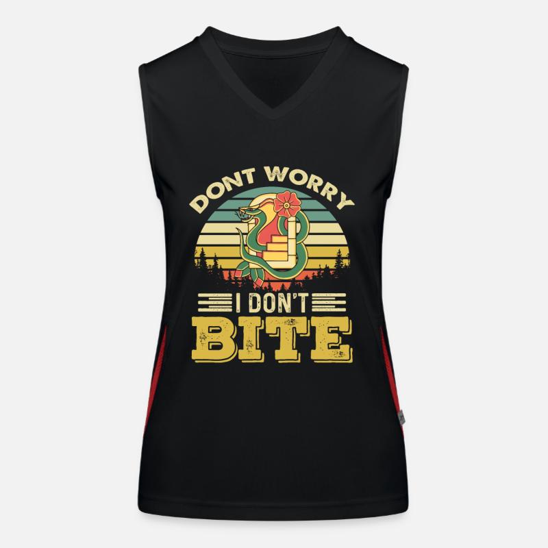Biting snake snakes Venomous snakes Women's Functional Contrast Tank Top