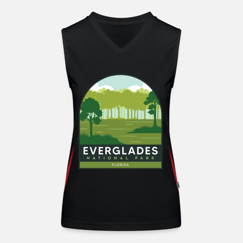 Florida National Park Everglades Crocodile Wandersou Women's Functional Contrast Tank Top