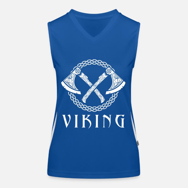 Wikinger Axt Krieger Walhalla Warriors Mythologie Funktionelles Kontrast-Tank Top für Frauen