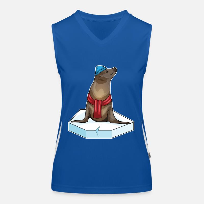 Plie de glace de phoque Débardeur respirant contrasté Femme