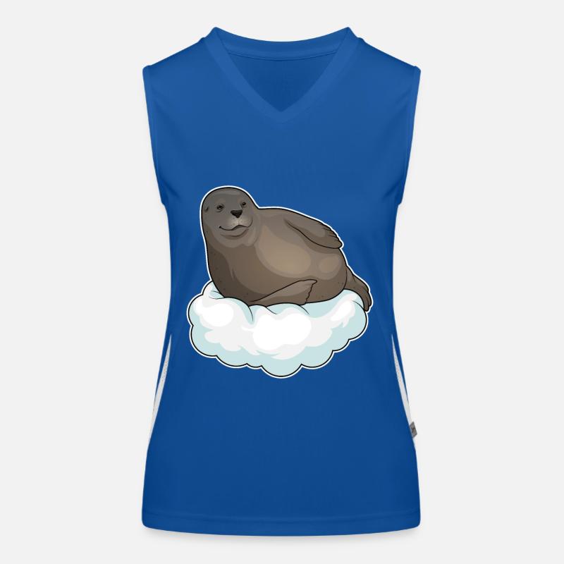 Seehund Wolken Funktionelles Kontrast-Tank Top für Frauen