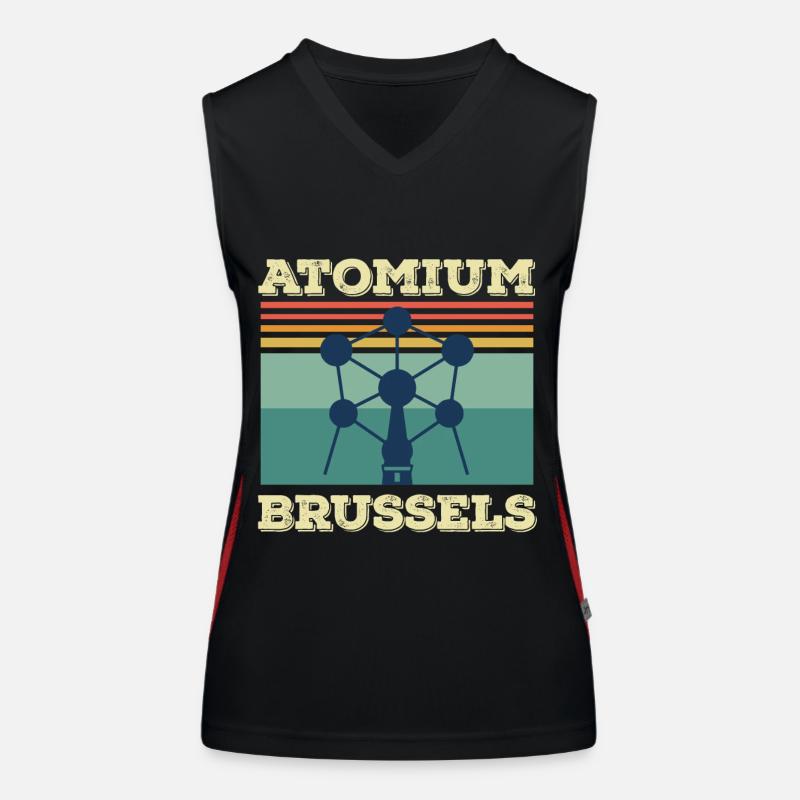 Bruxelles Atomium Heartbeat Atomic nucleus Science Débardeur respirant contrasté Femme