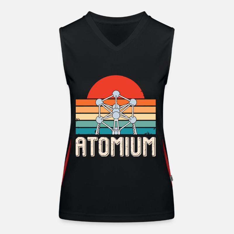 Physique atomique Atomium Science du noyau atomique Physicien Débardeur respirant contrasté Femme