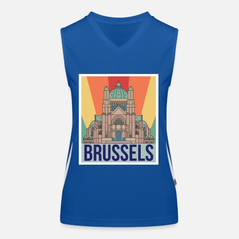 Brüssel Wissenschaft Atomkern Physik Atomphysiker Funktionelles Kontrast-Tank Top für Frauen