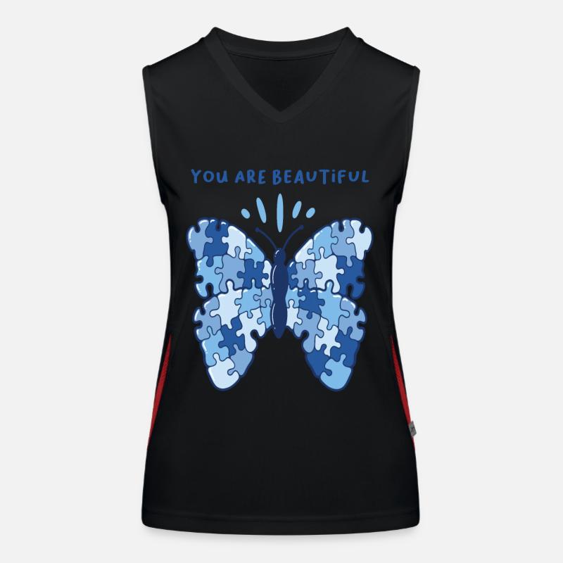 Patchwork Butterfly Be Beautiful Butterfly Women's Functional Contrast Tank Top