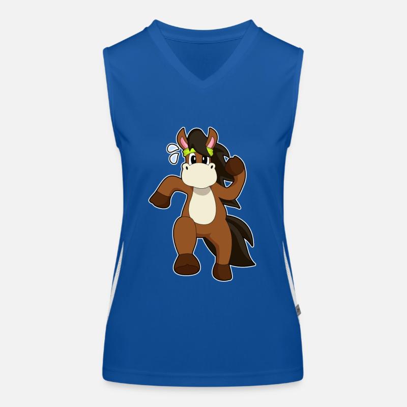 Horse galloping Women's Functional Contrast Tank Top